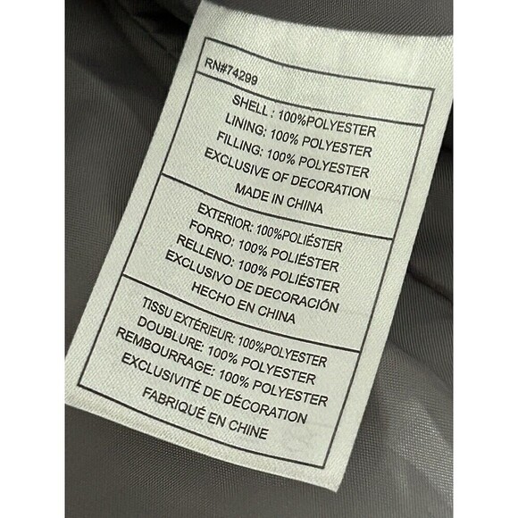 Reebok Kids Unisex XL Plus 18 Gray Dalian Puffer Full Zip Coat Jacket Mock Neck - Picture 7 of 16